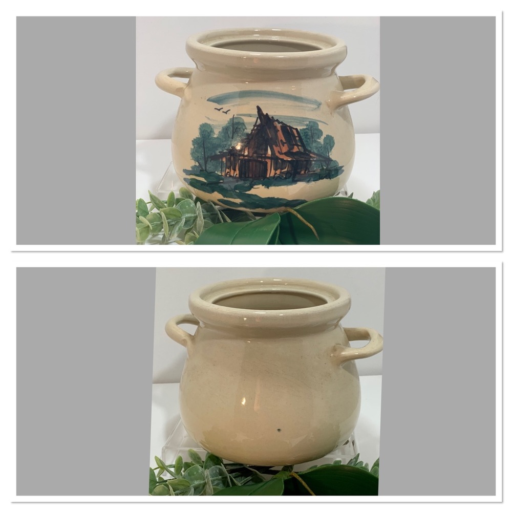 Lancaster PA Vintage Pottery Bean Pot Missing Lid